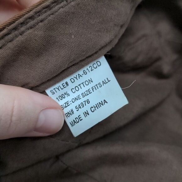 Unbranded Women's Cadet Cap Brown Size OSFA 100% Cotton Rhinestone Bird Logo - Picture 7 of 7